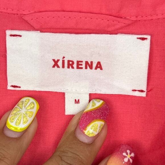 Xirena Beau Rose long sleeve button up blouse size  medium - Picture 7 of 8